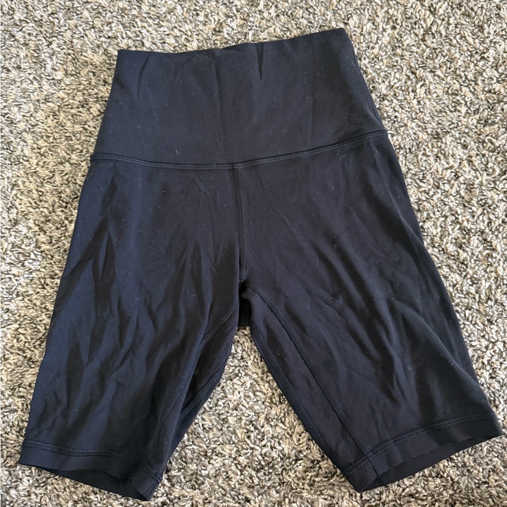 Lululemon black 8” biker shorts. Size 0